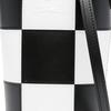 Longchamp Épure 18 Сумка-тоут с принтом в клетку, пряжка-застежка, Мини-сумки-тоут для женщин, Черно-белый 10213HDU067