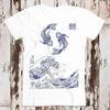 230 Gsm 100% Cotton Yin Yang The Great Wave Off Koi Fish Limited Edition Style Design Top Art Retro Tee Best Seller T Shirt 8994