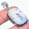 Natural Dendrite Opal Gemstone 925 Sterling Silver Gift Pendant 1.81" B3h86