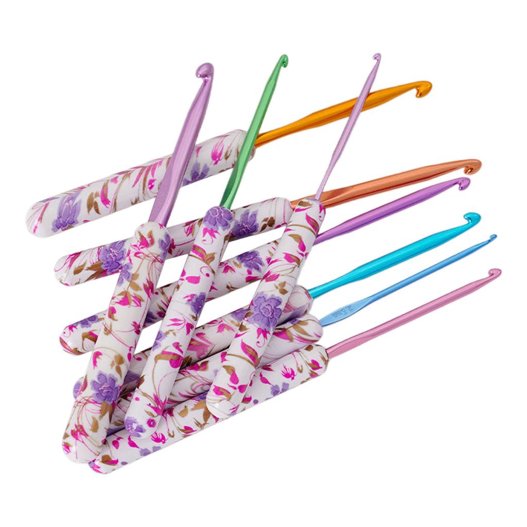 9 шт. эргономичных крючков для вязания крючком 9 размеров с длинной ручкой для начинающих вязание свитеров шарфов сумок носков и шапок