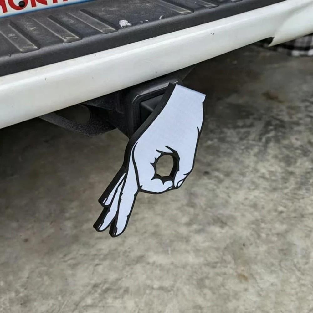 Circle Hand Pattern Trailer Receiver Cover Lightweight Material SUV Rear Cover Outdoor Adventures