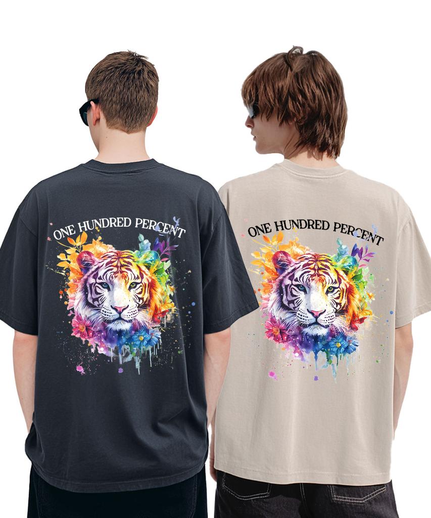 OHP Ohpxharmonia Bcolorful Tiger Пигментная футболка с коротким рукавом