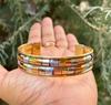 1 Pc Pure Ashtadhatu, Copper Brass Silver Healing Bangle, Cuff, Bracelet, Jewelry, Spiritual Bangle for Kriya Astrological purposes, Domed