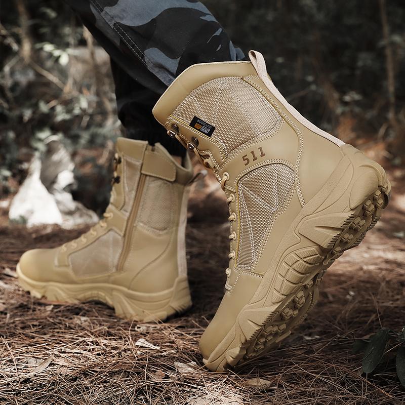 Military Tactical Boot for Man Outdoor Ankle Shoes Men's Desert Boots Light Breathable Hiking Shoes Hunting Boots Men Casual