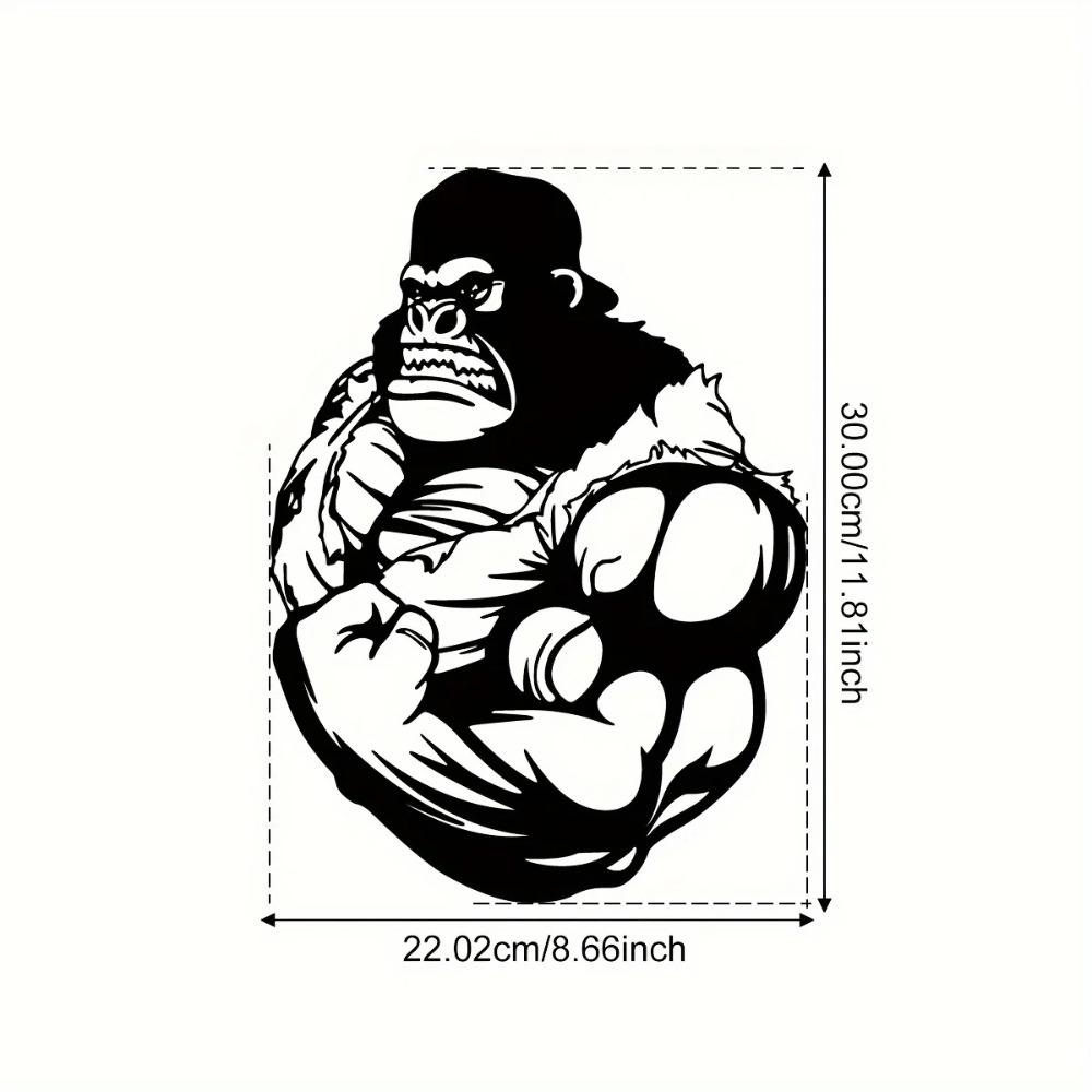 Креативные поделки из железа в виде мускулистого орангутана — уникальный декор для дома и улицы, идеально подходит для украшения гостиной и стен на улице