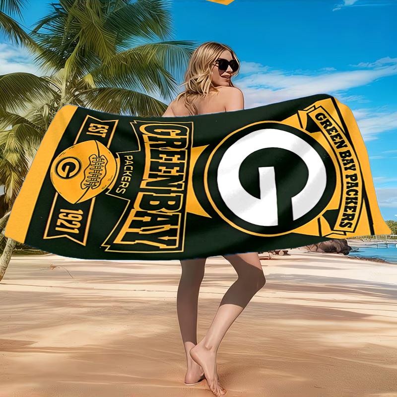 Green Bay Packers Pride Beach Towel, Quick-drying, Easy to Care for, Suitable for Both Fitness and Beach Vacations,Sports Essential