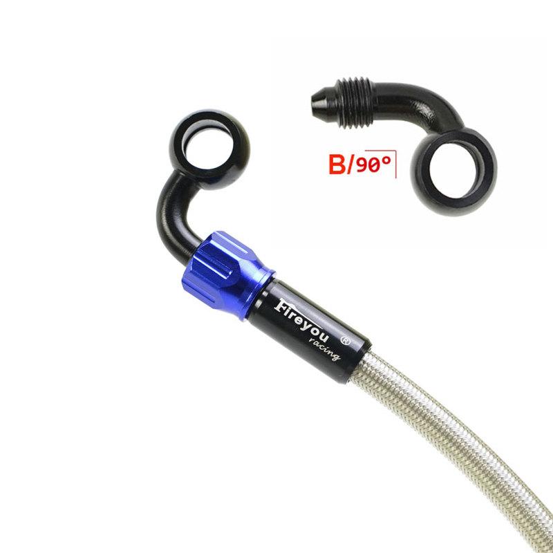AN3 Braided Brake Hose Motorcycle Hydraulic Clutch Tube Master Cylinder Brake Oil DOT Pipe Reinforced ATV Dirt Pit Racing Bike