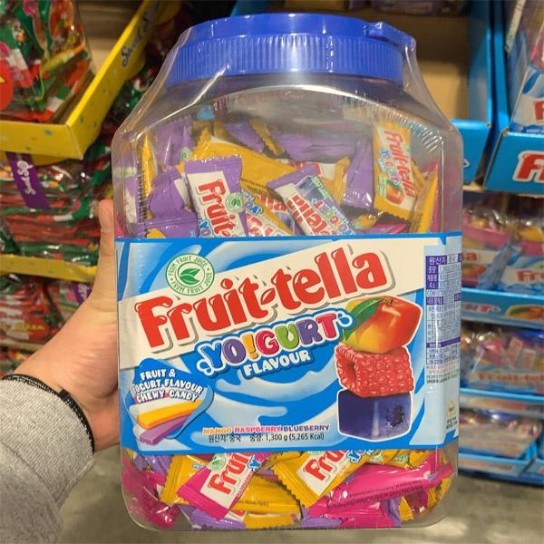 Fruit-tella Assorted Yogurt Fruit Chews Bulk Tub 1300g