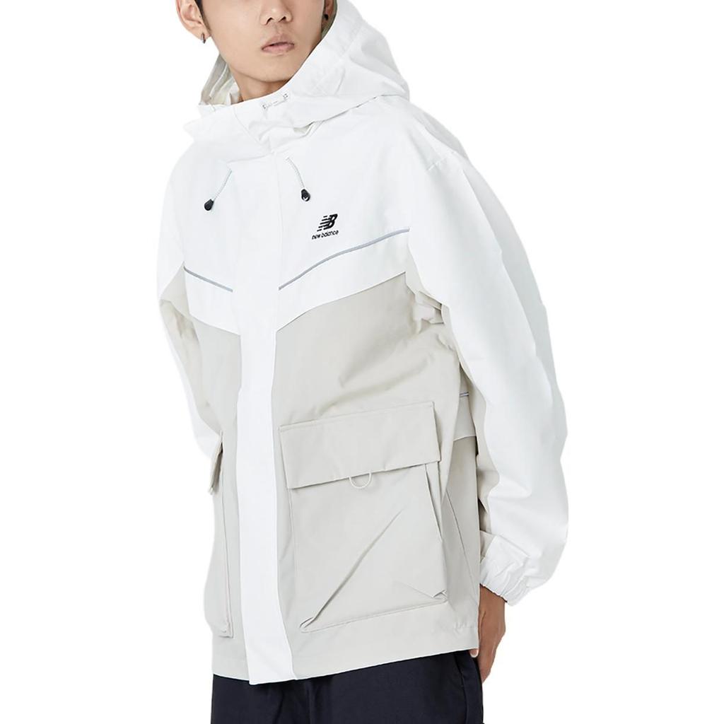 New Balance Ветрозащитная тканая куртка с капюшоном Хаки 5AC39333-LBE