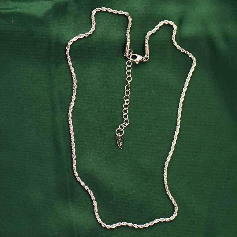 Невыцветающая веревочная цепочка из нержавеющей стали 316L для мужчин и унисекс, стиль хип-хоп