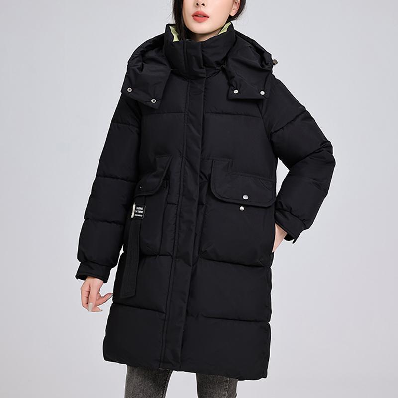 Женские зимние пальто с капюшоном, модные свободные толстые теплые длинные парки, женские куртки