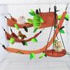 5Pcs Pet Hamster Bird Hanging Swing Hammock Animal Rat Mouse Cage Rope Bed Toys