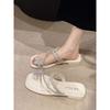 Super Fairy Super Good-looking Cool Slippers Women's Summer Wear Flat Bottom 2025 Summer New Sandals Shiny Fashion Internet Celebrity Tide