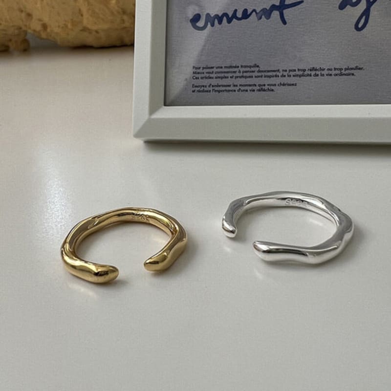 mosxe [925silver] Daily open ring (2color)