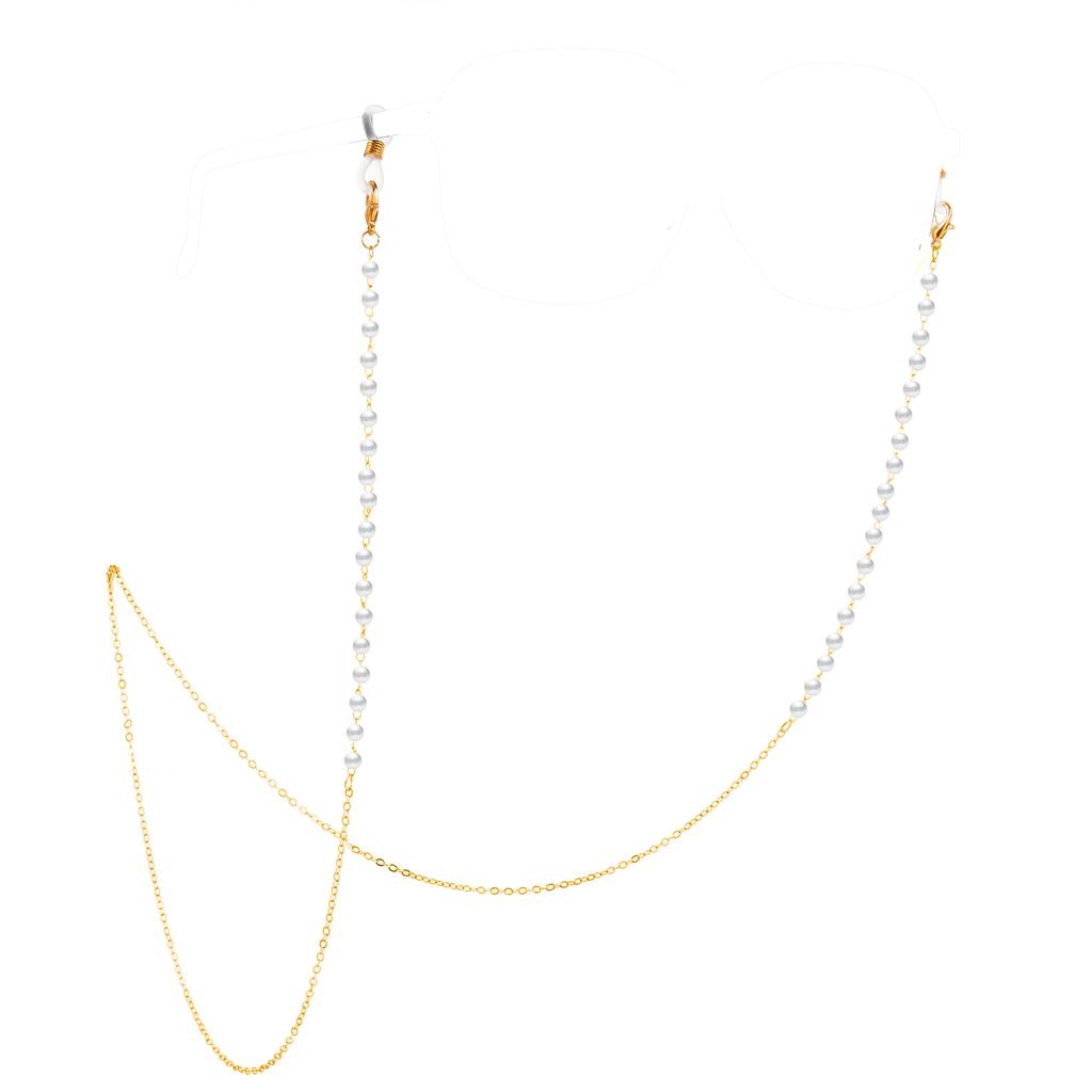 2024 противоскользящая цепочка для очков, аксессуары, ювелирное украшение, ожерелье, элегантная ретро-модная цепочка для солнцезащитных очков, маска, ремешок, жемчужное ожерелье