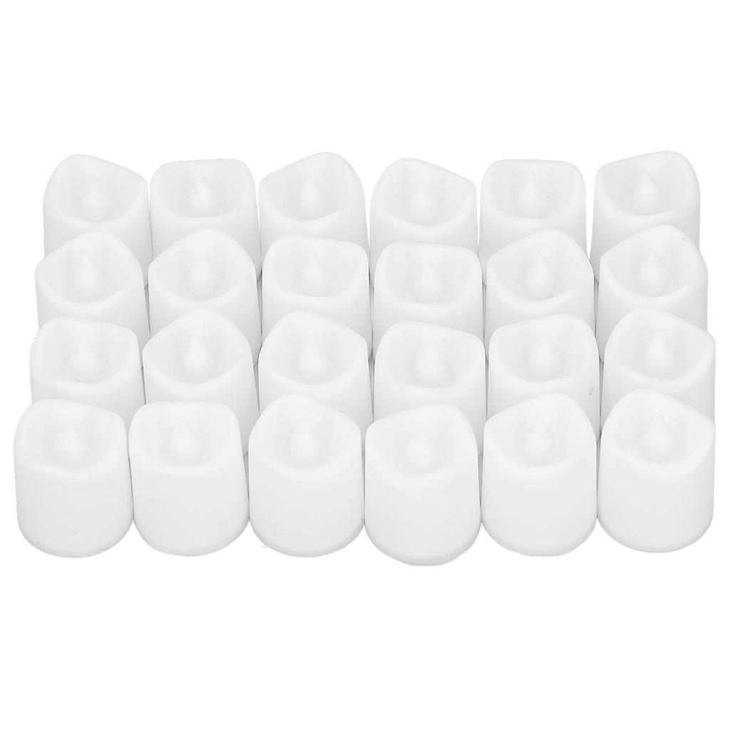 24 шт. электронные свечи пластиковые безопасные экологически чистые романтические беспламенные светодиодные чайные свечи для