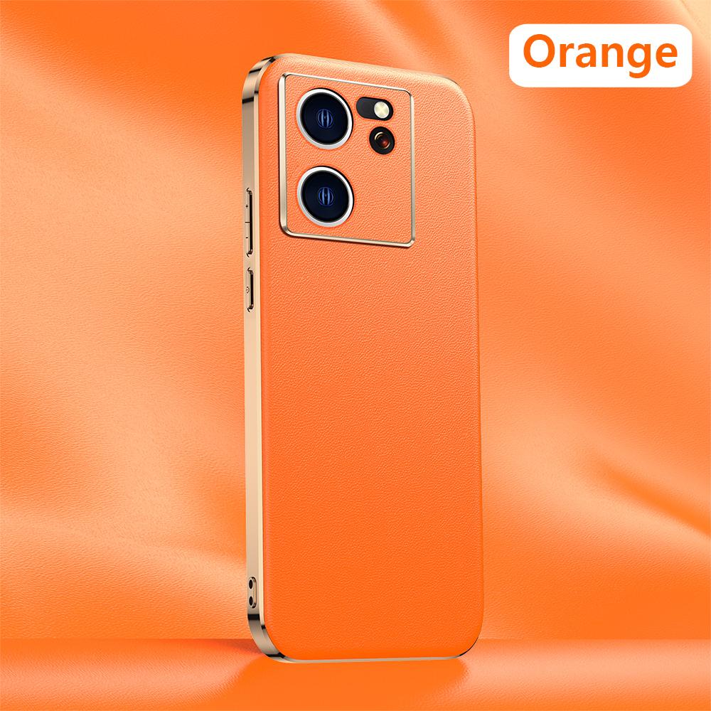 Чехол для телефона из натуральной кожи для Xiaomi Mi 13T 13TPro 14 Pro 13 13Ultra Luxury Plating Full Lens Protection Back Cover