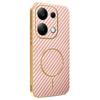 Phone Case For Xiaomi Redmi Note 13 Pro 4G/14S 4G/Poco M6 Pro 4G Carbon Fiber Textured Electroplated TPU Back Cover