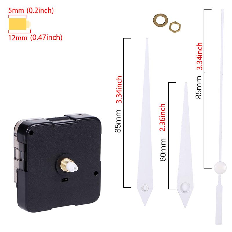 Часовой механизм Бесшумный кварцевый механизм Машинка Настенные стрелки Указатели Набор Часовой механизм Настольный Длинный вал DIY Часы Запчасти для ремонта