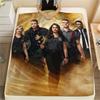 1PC Chicago Fire Print Flannel Blanket, High quality All Seasons, Home Decor, Warmth and Comfort, Perfect for Christmas Gifts