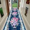 National Floral Living Room Area Rug European Corridor Hallway Carpet Bedroom Kitchen Floor Rug Anti-Skid Mat Entrance Doormat