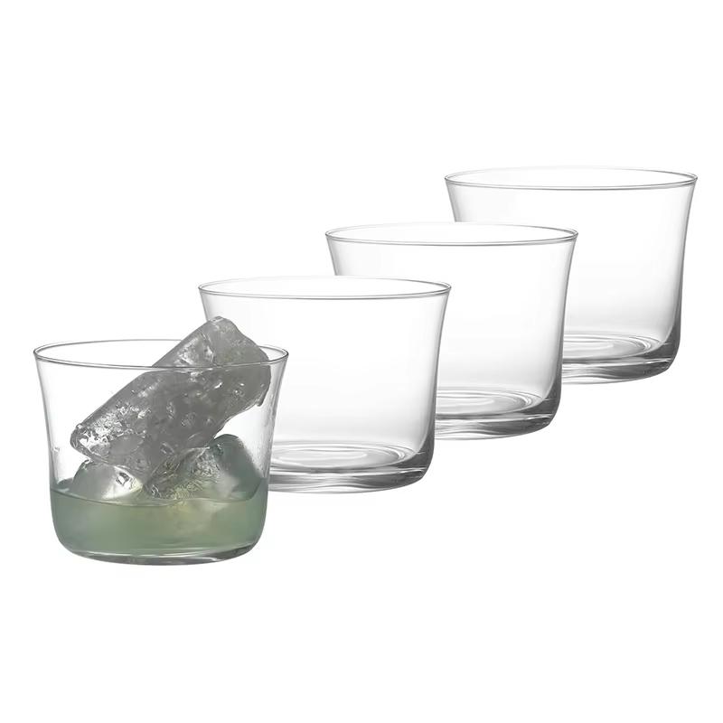 4PCS Clear Water Tumbler Water Glass Cup Whiskey Glass