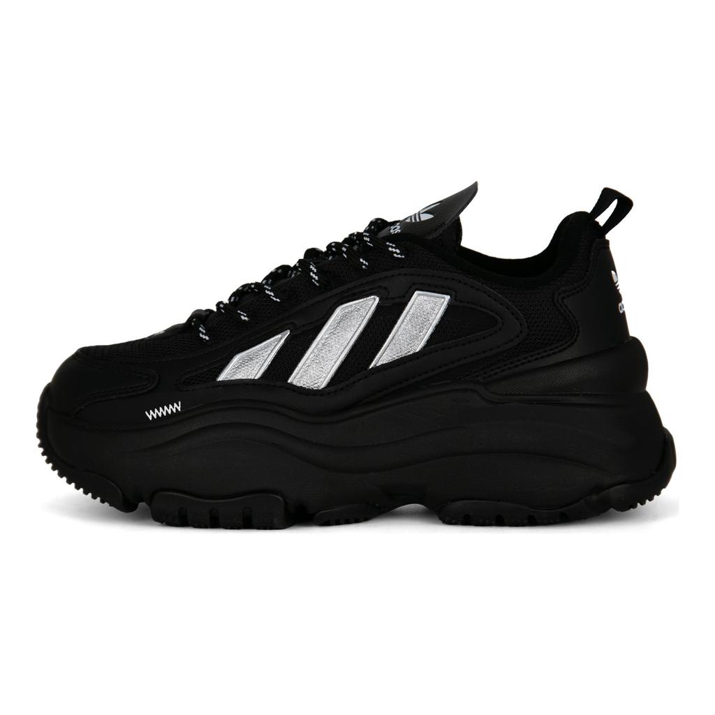 adidas Оригинальные OZGAIA Маленькие Счастливые Устойчивые к истиранию Устойчивые к истиранию Низкие Массивные Кроссовки Женские Черные Серебристые JQ4110(Команда562-)