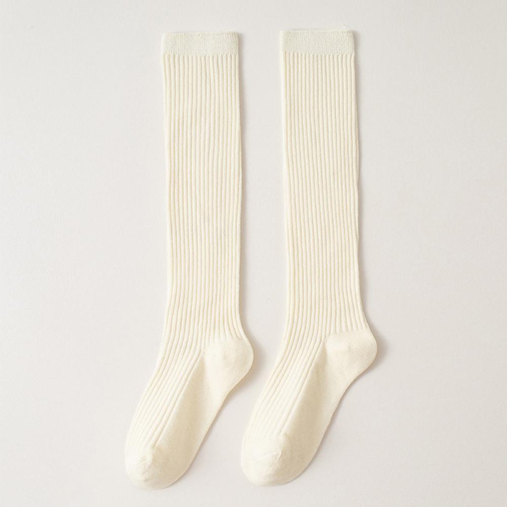 Seamless Girls Knee High Socks Solid Toddler Soccer Socks Korean Dress Socks for Kids