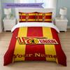 Union Berlin FC Custom Name Text Bedding Set 1 Duvet Cover+2 Pillowcases Soccer Logo Personalized Gift For Special Occasion Bedroom Decor