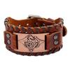 Viking Dragon Alloy Wide Leather Bracelet Mens Leather Jewelry European and American Punk Popular