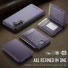 For Samsung Galaxy A55 5G Magnetic Case JEEHOOD J10 Leather Back Phone Cover with Detachable Card Holder Kickstand