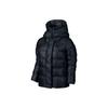 Solid Color Logo Print Quilted Hooded Down Jacket Women Outerwear Black 815724-010