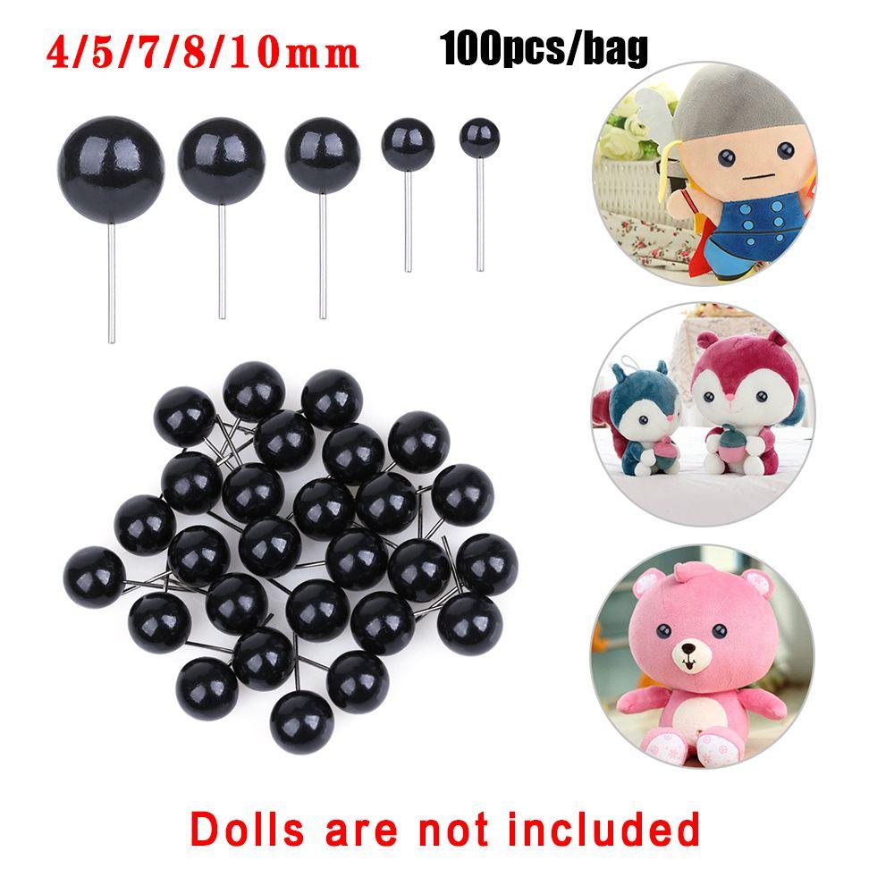 4/5/7/8/10mm Plastic Animals Puppets making Dolls Accessories Bears Needle Felting Black Glass Eyes