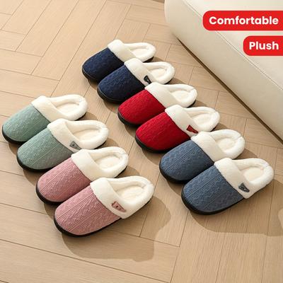 Однотонные тапочки, повседневная и удобная мягкая обувь, удобные домашние тапочки