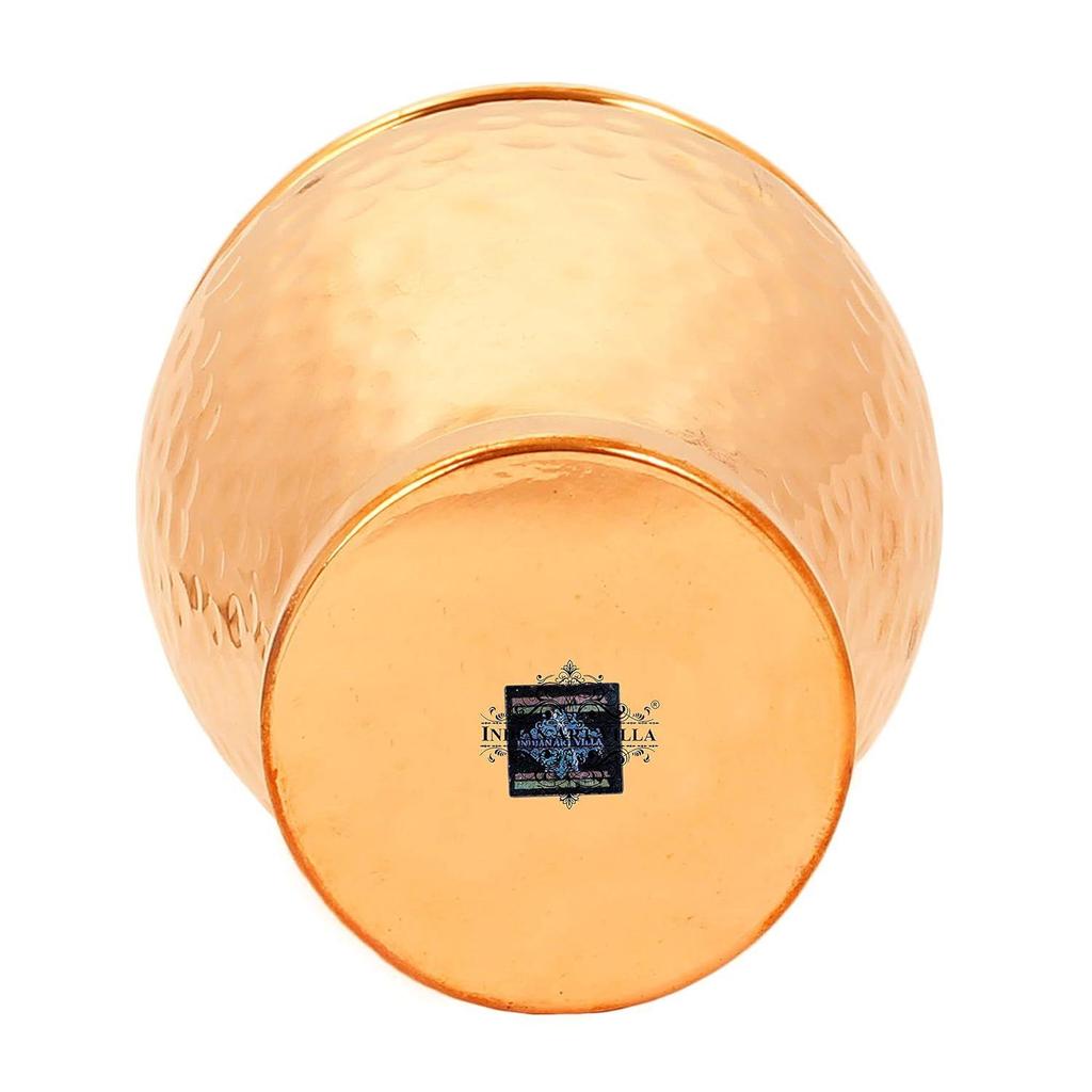 Медный стеклянный стакан, чеканный дизайн, посуда для напитков, 430 мл, набор из 4 штук