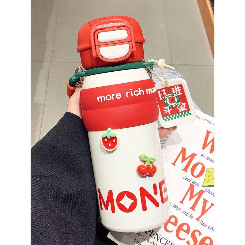 Large-Capacity Thermos Cup for Women 2025 New Model High-Value Dual-Use Cup for Students Portable 316 Stainless Steel Straw Cup