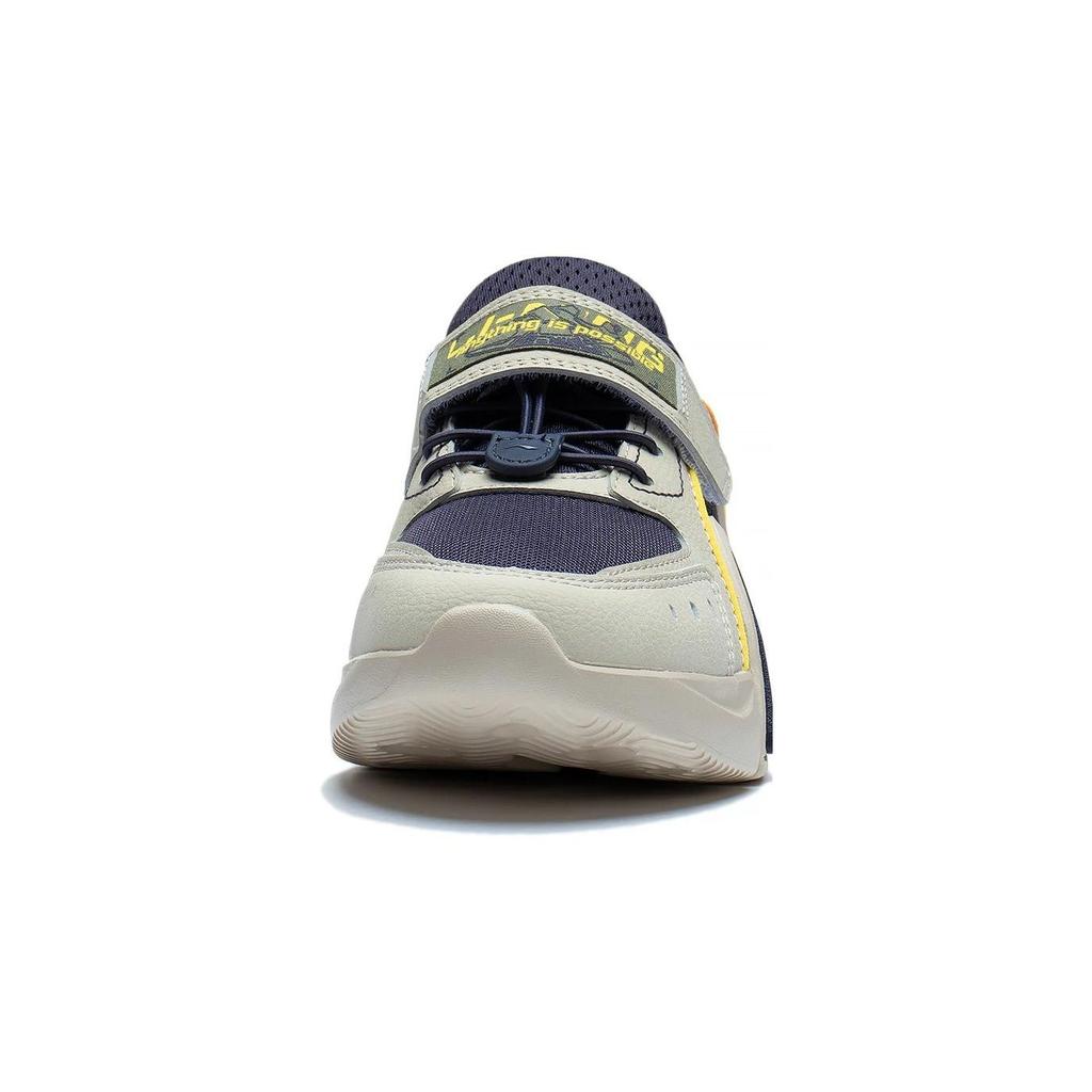 Li Ning Kids LN 90 Comfortable Non-Slip Wear-Resistant Sports Casual Shoes Kids Shoes Gray Green YKCT026-7