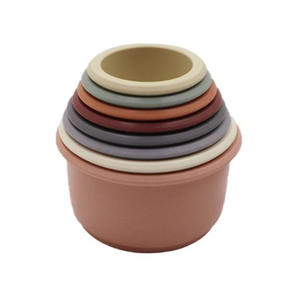 Fromis Silicone Infant Cup Stacking Set, Blooming, 1 Set, Korean Baby Products