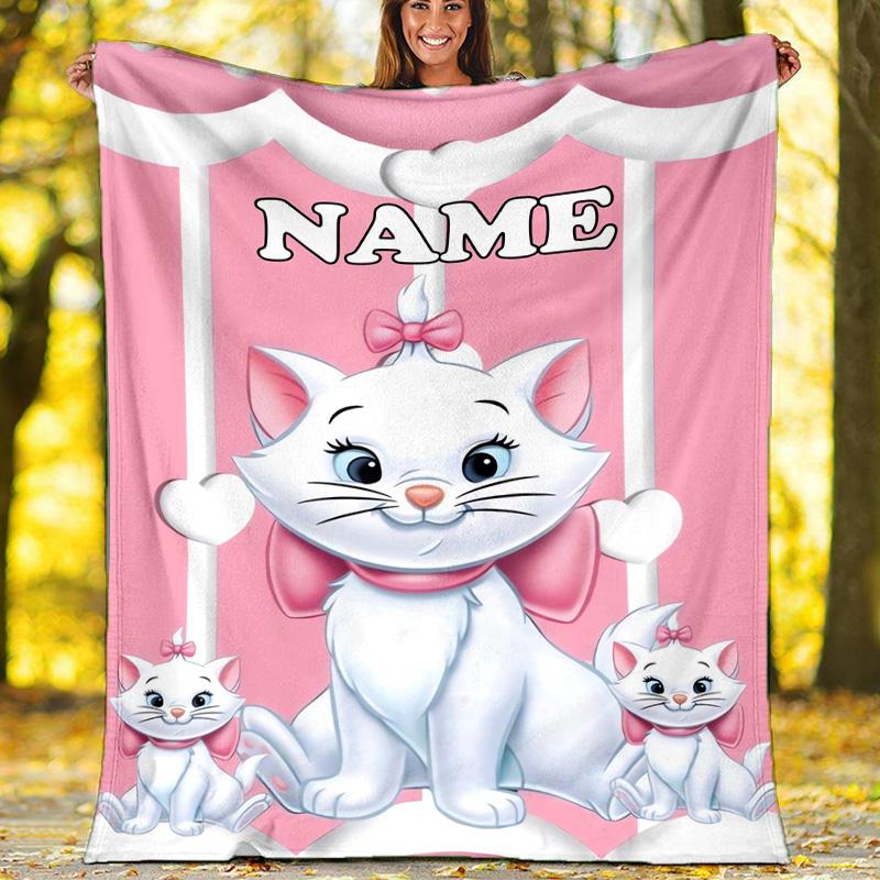 Customizable Marie Throw Blanket – Personalized Name, All-Season Cozy Snug Blanket, Machine Washable, Personalized Blanket