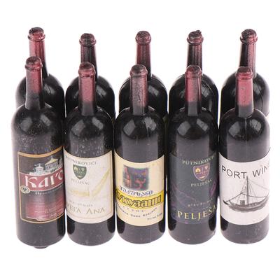 10 шт. миниатюрная бутылка из смолы для кукольного домика, имитация бутылки вина, аксессуары для модели