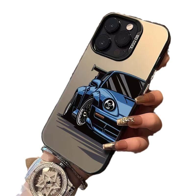 The new animation sports car is suitable for iphone17 mobile phone case Apple 15promax/1413pro16 Europe and America