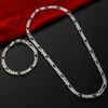 Noble New Arrive 925 Sterling Silver 4MM Chain for Men Women Bracelet Necklace Jewelry Set Lady Christma Gifts Charms Wedding