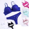 Sexy Thong Lady Push Up Bra Lace Bralette Underwear Panty Set Intimates Women Bra Brief Set