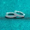 D Color 2 Carat Moissanite Hoop Earrings 925 Sterling Silver Platinum Plated Fashion Women Earrings VVS1 D Color Gemstone Jewelry