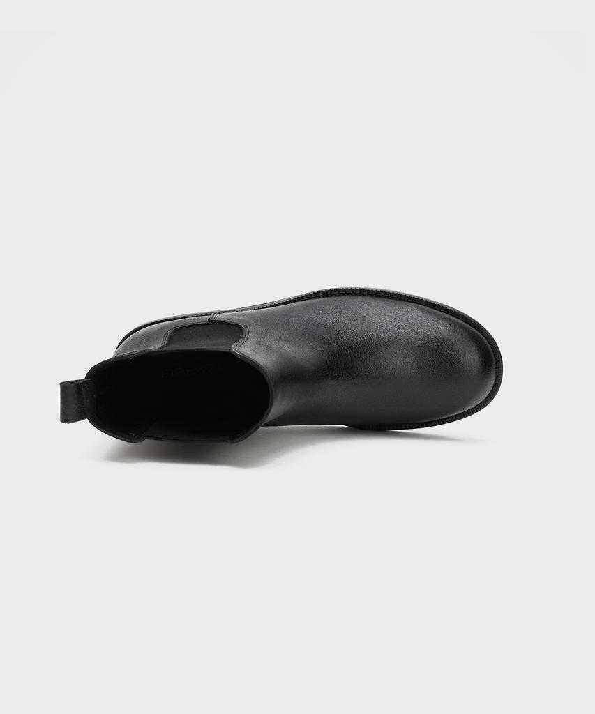 Firenze Atelier [Vibram] All Day Round Toe Chelsea Boots 2600 [Crack Black]