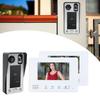 Главная Видеодомофон 2-проводная система 7 дюймов 2 монитора отпечаток пальца пароль IC карта разблокировка ночное видение
