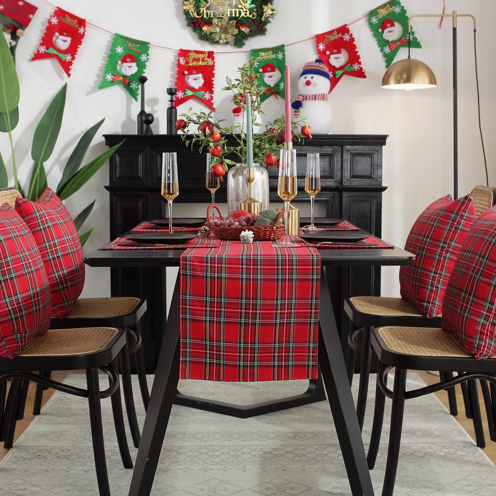 Christmas Ambience Table Flags Tablecloths Red Festive Tablecloth Table Flag TV Cabinet Coffee Table Cover Towel