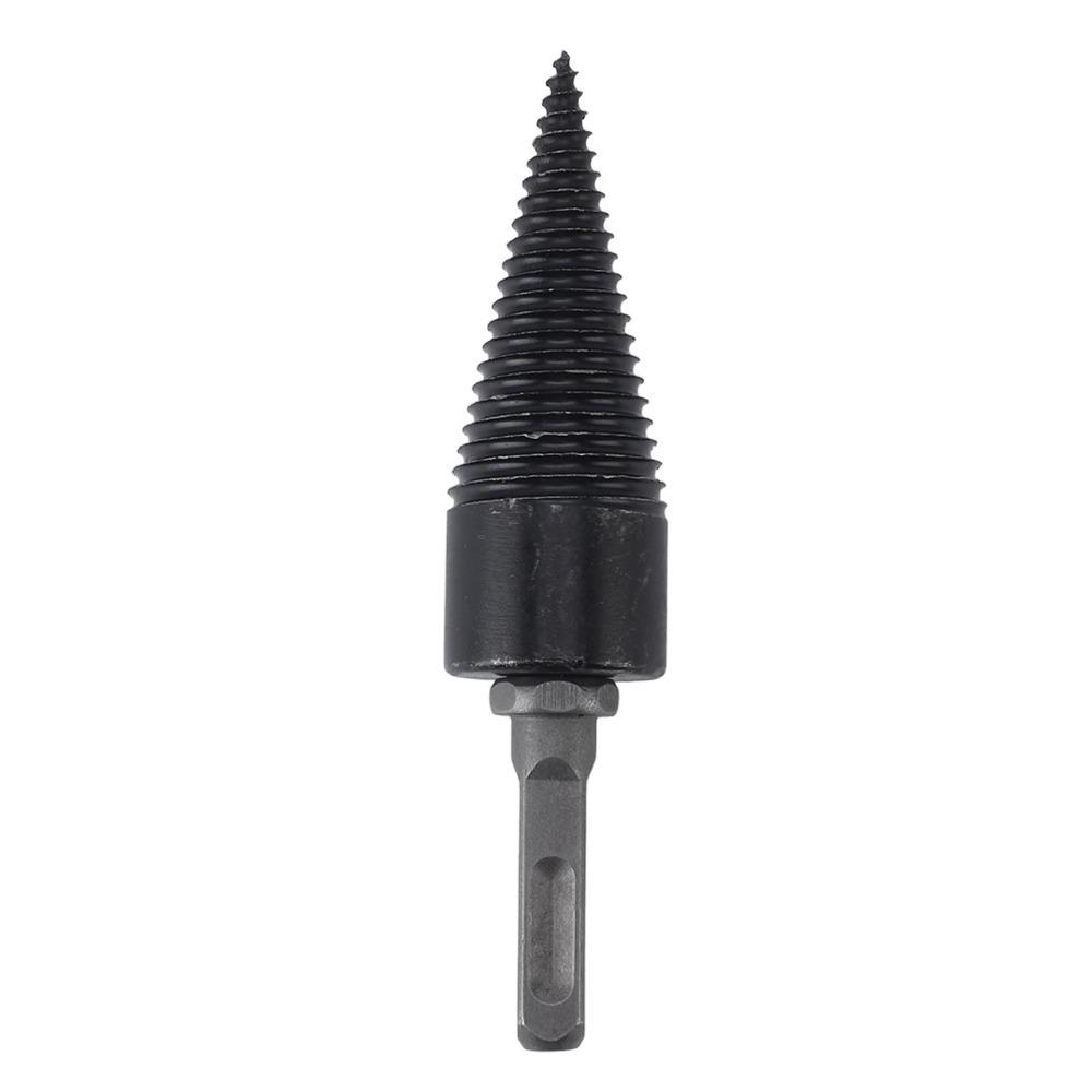 Black Firewood Log Splitter High Carbon Steel Firewood Splitter Set Log Splitting Cone Bit