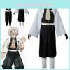 Demon Kimetsu Slayer No Yaiba Wind Pillar Sanemi Shinazugawa Cosplay Set Costume