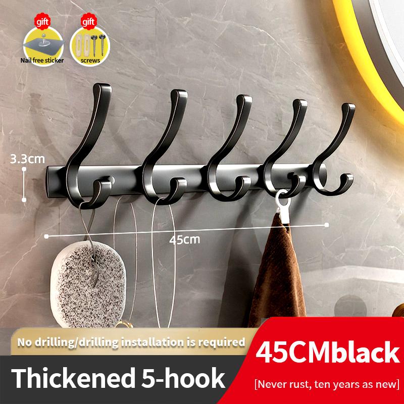YUNJIEYA Черный/Белый/Цвет оружейной стали Дверные крючки Вешалка для одежды Хранение Спальня Крючок для одежды Настенный Кухонные аксессуары для ванной